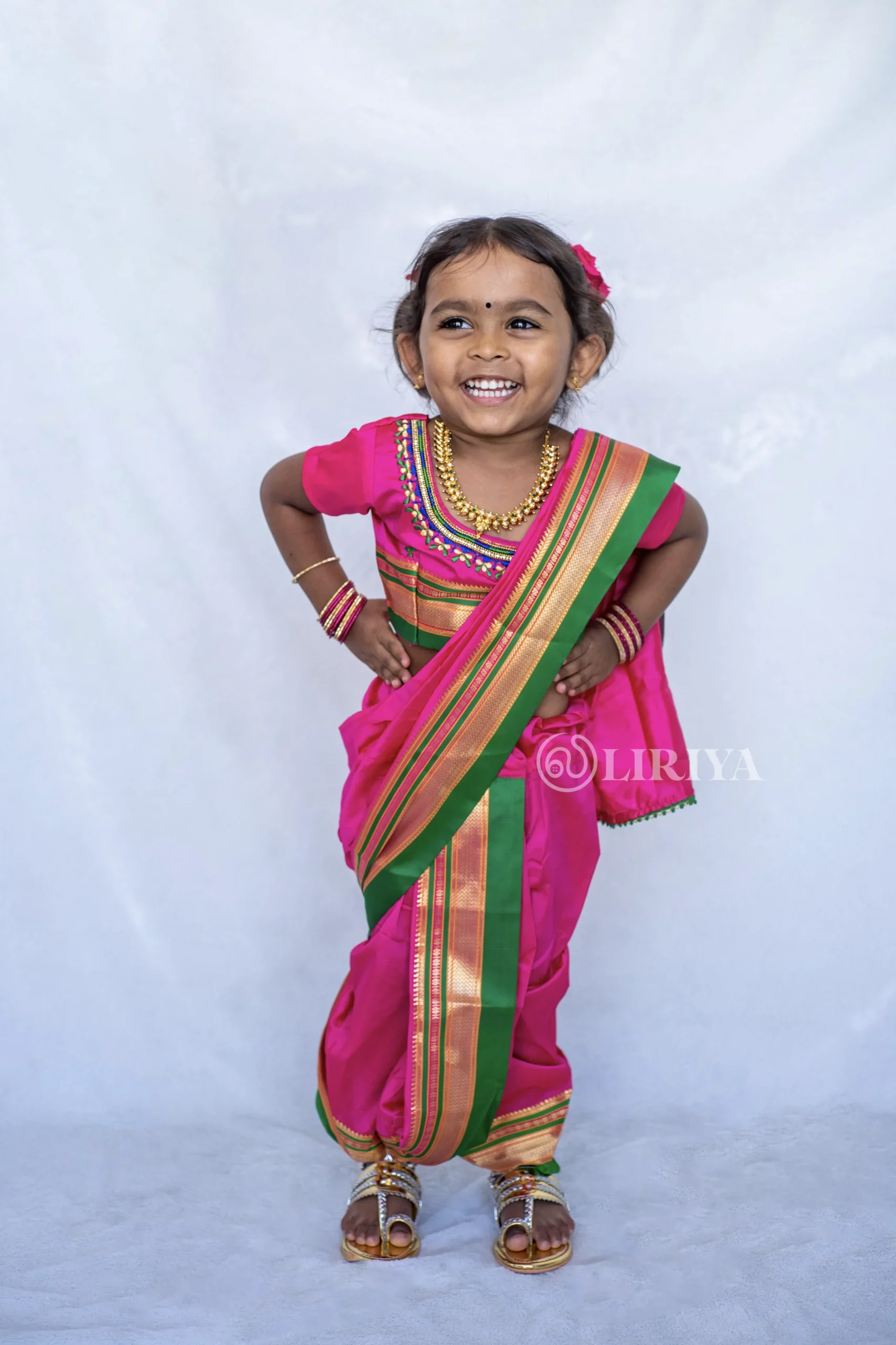 Kids Fancy Stitched Saree With Blouse – dilutee